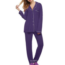 Women′s Comfort Sleepwear Long Sleeve Pajama Set